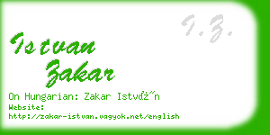 istvan zakar business card